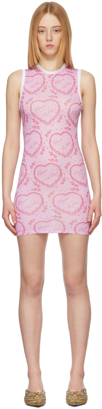 MAISIE WILEN PINK MUSCLE BEACH SHORT DRESS