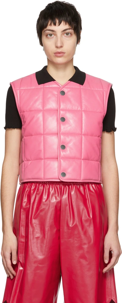 BOTTEGA VENETA PINK QUILTED VEST