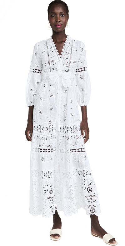 TEMPTATION POSITANO CALIFORNIA EYELET DRESS WHITE