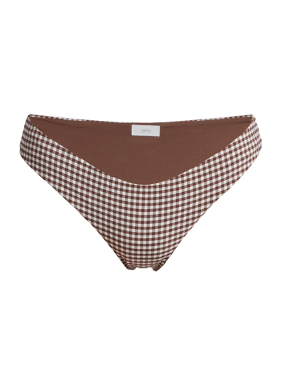 ONIA WOMEN'S DAISY GINGHAM BIKINI BOTTOM