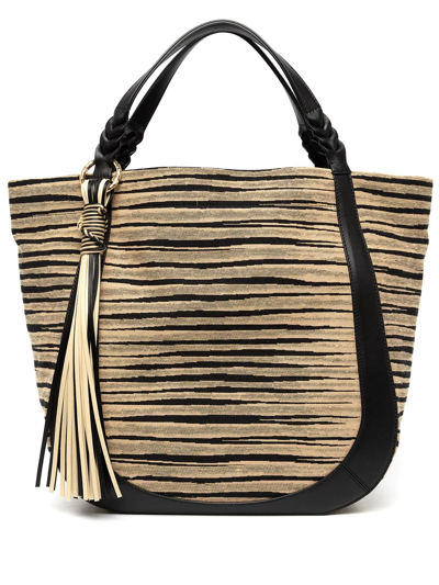 ULLA JOHNSON ALBERS LINEN TOTE BAG