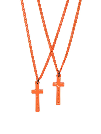 DSQUARED2 LAYERED CROSS NECKLACE