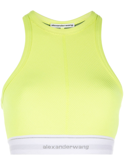 ALEXANDER WANG REFLECTIVE LOGO RACERBACK TOP
