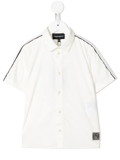 EMPORIO ARMANI PIPE-TRIM DETAIL SHIRT