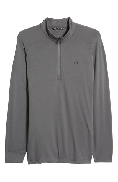 TRAVISMATHEW NETWORKING QUARTER ZIP FLEECE PULLOVER