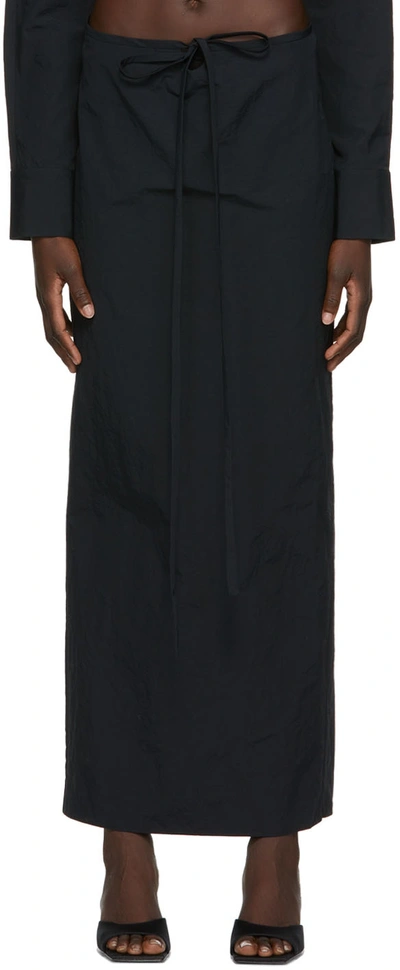 CHRISTOPHER ESBER BLACK LOOPHOLE TIE SKIRT