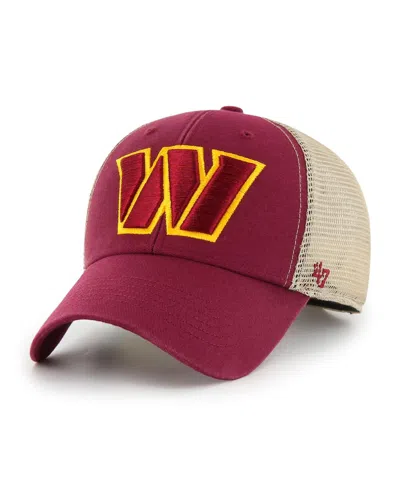 47 BRAND MEN'S '47 BRAND BURGUNDY, NATURAL WASHINGTON COMMANDERS FLAGSHIP MVP SNAPBACK HAT