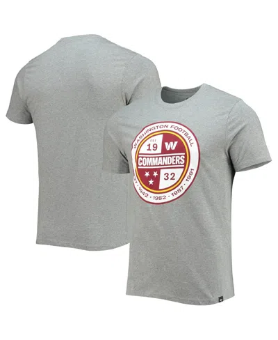 47 BRAND MEN'S '47 GRAY WASHINGTON COMMANDERS IMPRINT SUPER RIVAL T-SHIRT