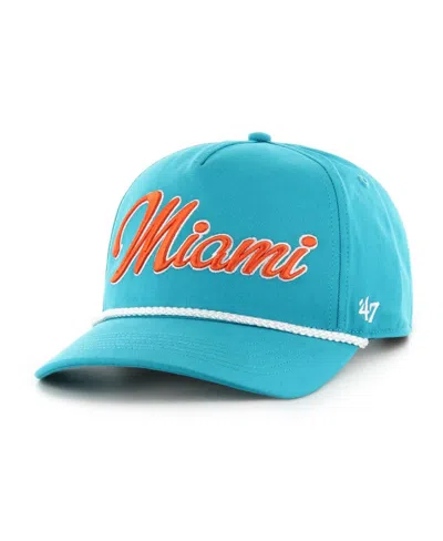 47 BRAND MEN'S AQUA MIAMI DOLPHINS OVERHAND HITCH ADJUSTABLE HAT