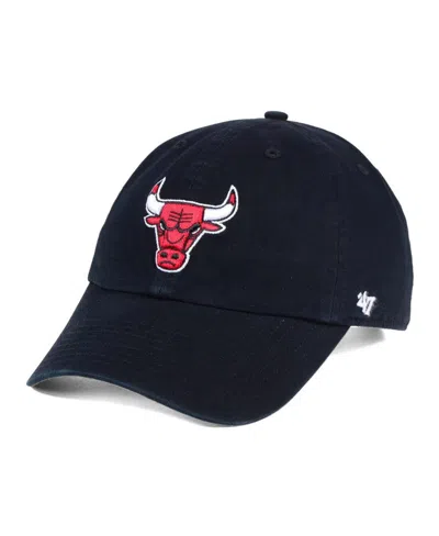 47 BRAND MEN'S CHICAGO BULLS '47 BRAND BLACK DISTRESSED CLEAN-UP ADJUSTABLE HAT