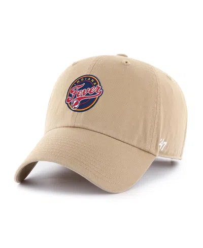 47 BRAND MEN'S KHAKI INDIANA FEVER CORE LOGO CLEAN UP ADJUSTABLE HAT