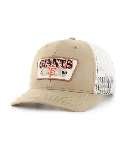 47 BRAND MEN'S KHAKI SAN FRANCISCO GIANTS RIDGEWOOD TRUCKER ADJUSTABLE HATS