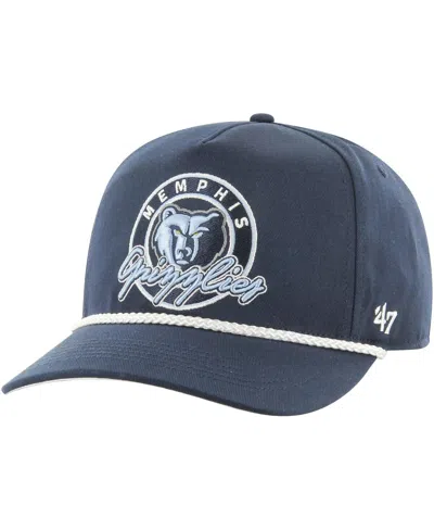 47 BRAND MEN'S NAVY MEMPHIS GRIZZLIES RING TONE HITCH SNAPBACK HAT