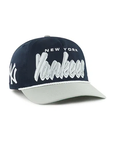 47 BRAND MEN'S NAVY NEW YORK YANKEES DROP SHADOW ROPE HITCH ADJUSTABLE HAT