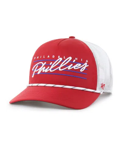 47 BRAND MEN'S RED PHILADELPHIA PHILLIES BRRR DOWNBURST MESH HITCH ADJUSTABLE HAT