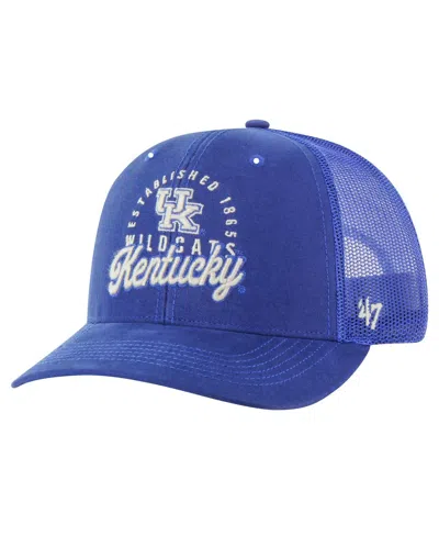 47 BRAND MEN'S ROYAL KENTUCKY WILDCATS PITSTOP TRUCKER ADJUSTABLE HAT