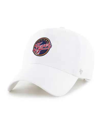 47 BRAND MEN'S WHITE INDIANA FEVER CORE LOGO CLEAN UP ADJUSTABLE HAT