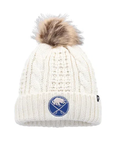 47 BRAND WOMEN'S '47 BRAND WHITE BUFFALO SABRES MEEKO CUFFED KNIT HAT WITH POM
