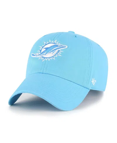 47 BRAND WOMEN'S BLUE MIAMI DOLPHINS BRIGHT SIDE CLEAN UP ADJUSTABLE HAT