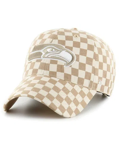 47 BRAND WOMEN'S TAN SEATTLE SEAHAWKS VIBE CHECK CLEAN UP ADJUSTABLE HAT