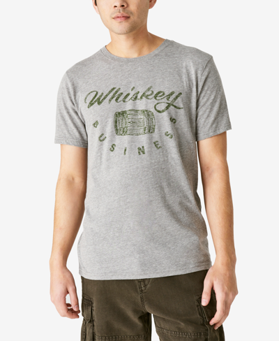 LUCKY BRAND MEN'S WHISKEY BUSINESS GRAPHIC T-SHIRT