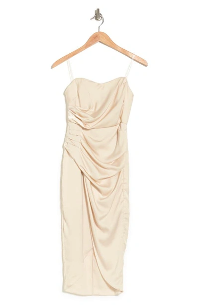 DO AND BE DO & BE STRAPLESS RUCHED MIDI DRESS