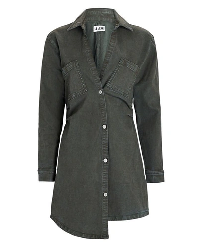 LE JEAN ELIZA DENIM MINI SHIRT DRESS