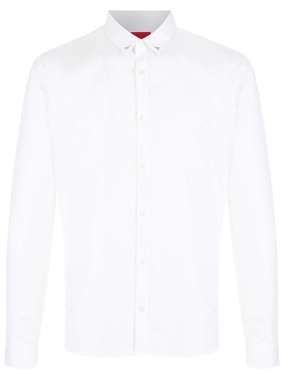 HUGO BOSS COTTON TIPPED COLLAR SHIRT