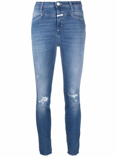 CLOSED DISTRESSED SLIM-FIT JEANS