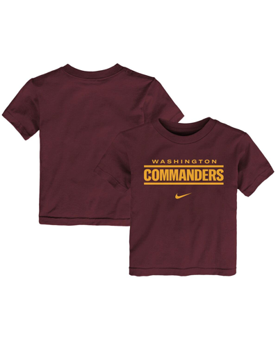 NIKE TODDLER BOYS AND GIRLS NIKE BURGUNDY WASHINGTON COMMANDERS WORDMARK T-SHIRT