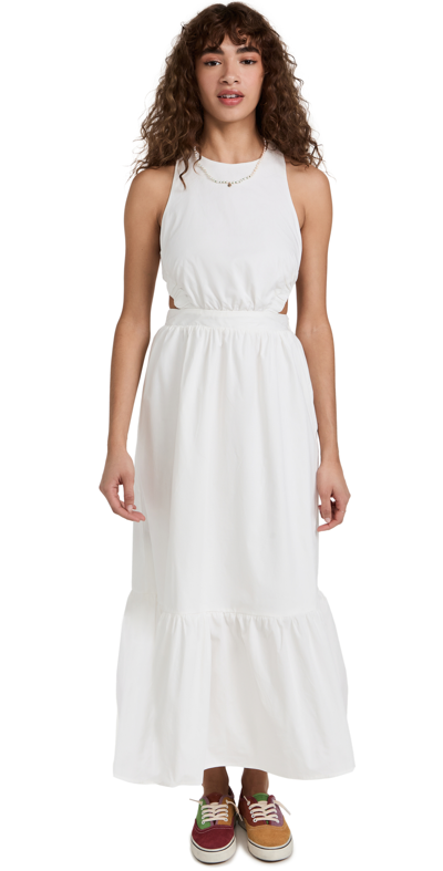 ENGLISH FACTORY ELASTIC DETAIL SLEEVELESS DRESS