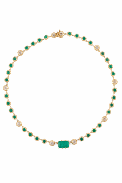 SYLVA & CIE OLD EURO AND EMERALD NECKLACE - ATTERLEY