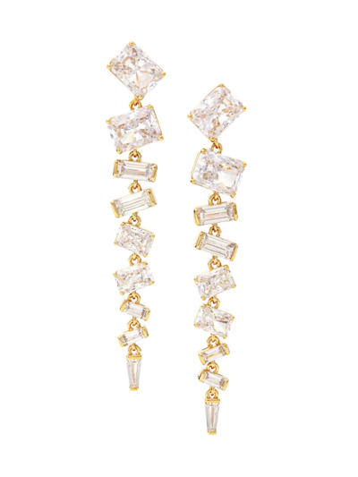 ADRIANA ORSINI WOMEN'S REVELRY 18K-GOLD-PLATED & CUBIC ZIRCONIA LINEAR DROP EARRINGS