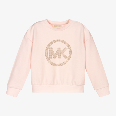 MICHAEL KORS GIRLS PINK LOGO SWEATSHIRT