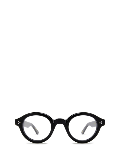 LESCA LA CORBS OPTIC BLACK GLASSES