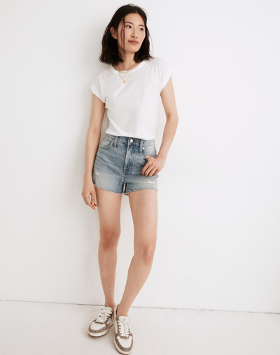 MADEWELL THE PERFECT JEAN SHORT IN SNYDER WASH: TENCEL&TRADE; DENIM EDITION