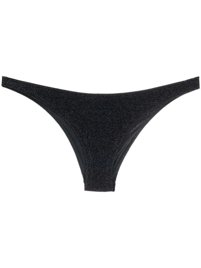 OSEREE GLITTER LOW-RISE BIKINI BOTTOMS