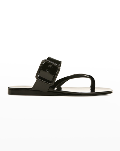 VERONICA BEARD SALVA JELLY BUCKLE SLIDE SANDALS