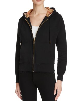 burberry zip front hooded sweatshirt