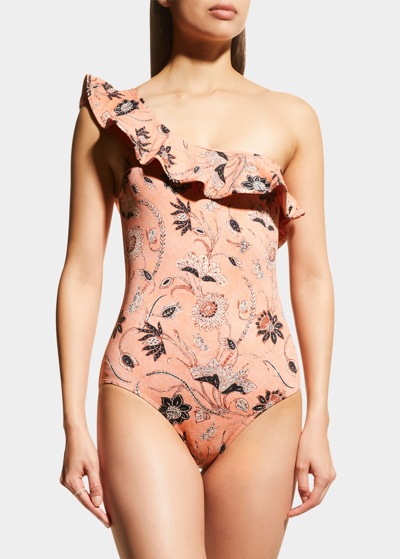 ULLA JOHNSON MARTINA ONE-SHOULDER ONE-PIECE SWIMSUIT