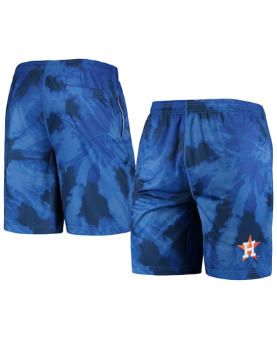 FOCO MEN'S FOCO NAVY HOUSTON ASTROS TIE-DYE TRAINING SHORTS