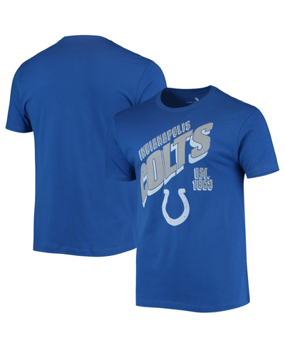 JUNK FOOD MEN'S JUNK FOOD ROYAL INDIANAPOLIS COLTS SLANT T-SHIRT