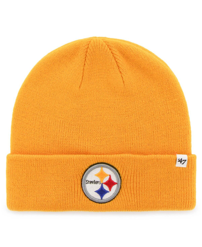 47 BRAND MEN'S '47 GOLD PITTSBURGH STEELERS SECONDARY BASIC CUFFED KNIT HAT