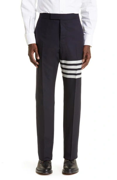 THOM BROWNE THOM BROWNE 4-BAR MÉLANGE WOOL PANTS
