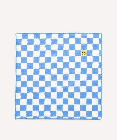 ANNA + NINA BLUE CHECK SMILEY COTTON NAPKIN