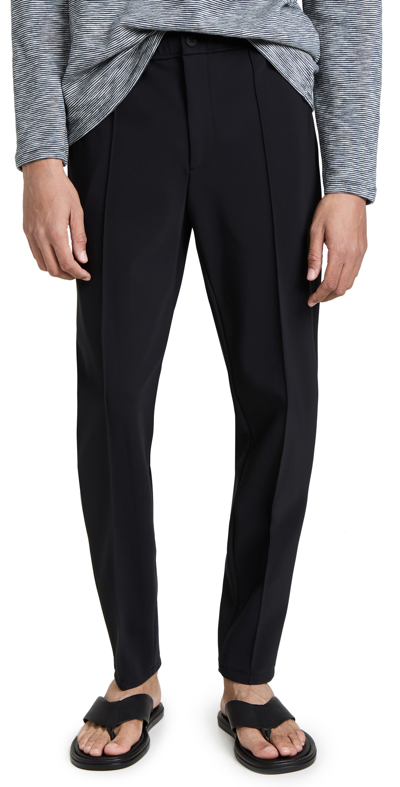THEORY CURTIS DRAWSTRING PRECISION PONTE PANTS BLACK