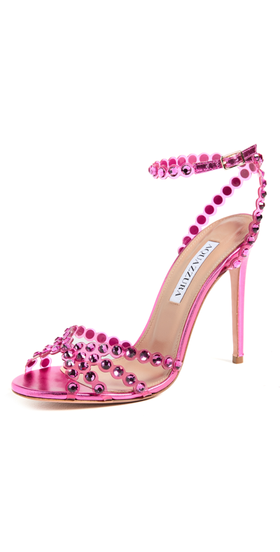 AQUAZZURA TEQUILA PLEXI SANDALS 105MM