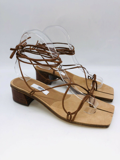 MIISTA Miista Women's Cimarron Strappy Sandal Brown Leatehr US 6.5 / EUR 37    #C-36