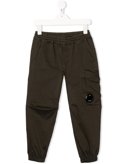C.P. COMPANY LOGO-PATCH CARGO TROUSERS