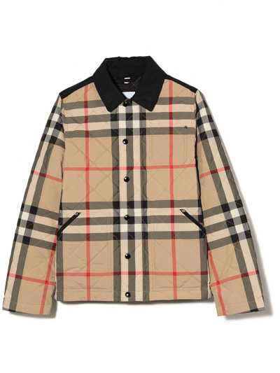 BURBERRY TEEN VINTAGE CHECK DIAMOND-QUILTED JACKET